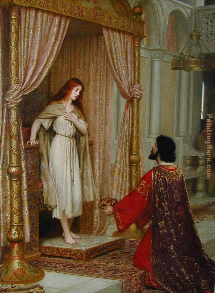 The King and the Beggar-maid painting - Edmund Blair Leighton The King and the Beggar-maid art painting